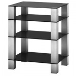 Sonorous - Mueble HIFI de 4 estantes. Estantes de vidrio de color negro. ref. RX-5040 NG