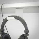 HEADSET TABLE - Soporte de sobremesa para auriculares. Color blanco.