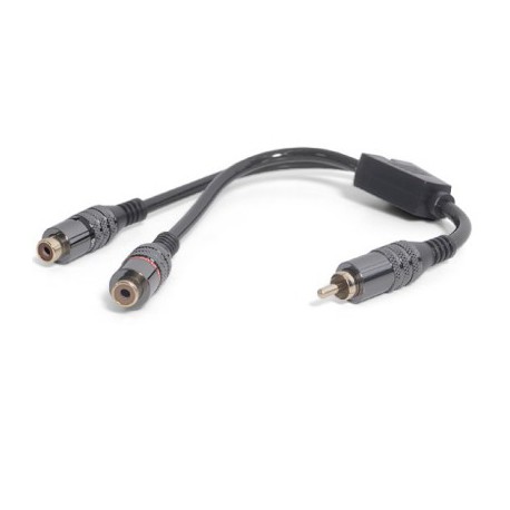 PRO21 - Cable 2 rca hembra - 1 rca macho Longitud 0,2 mts